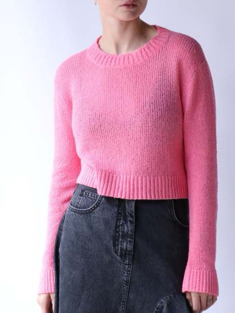 Rachel Comey Barca Pink Crop Knit Sweater size S